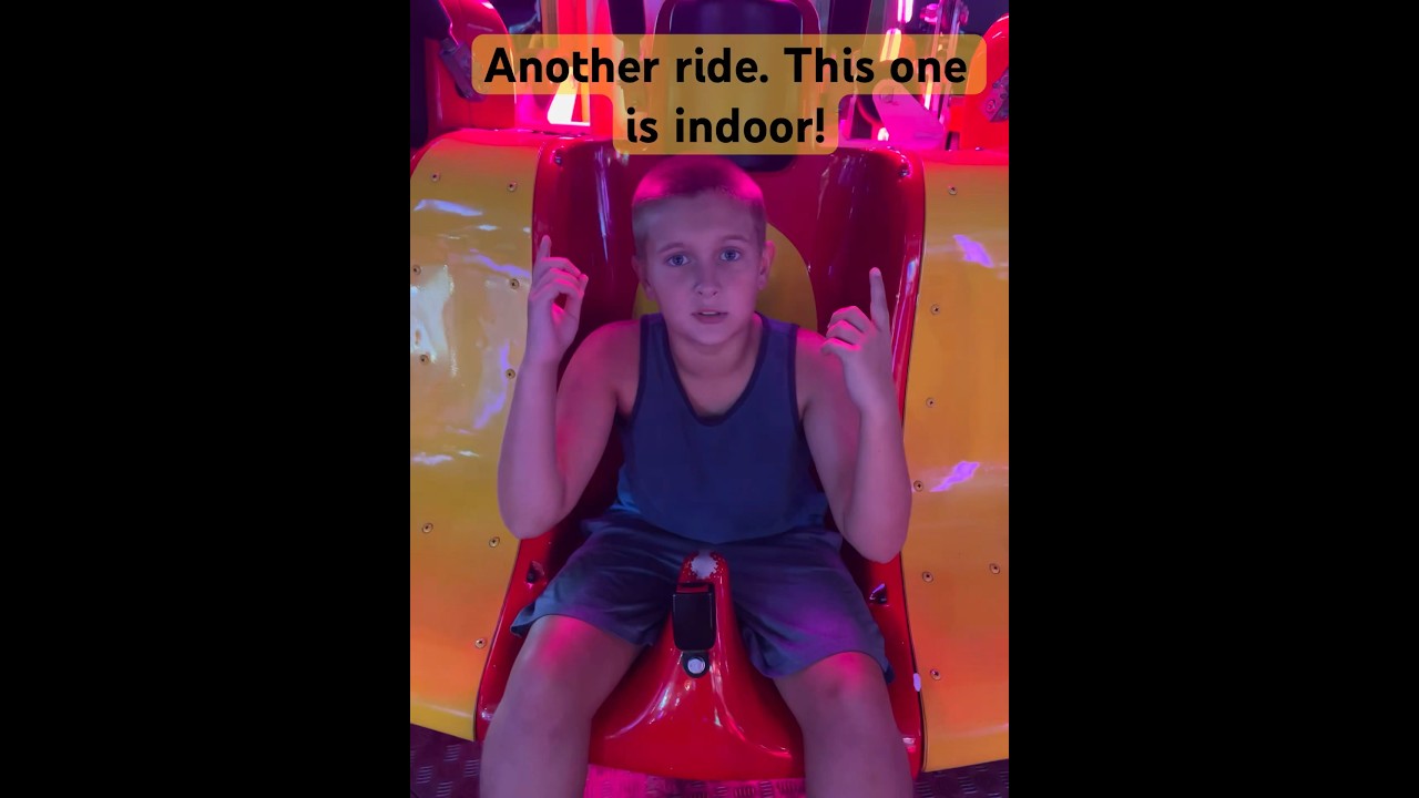 Indoor ride at Frankie’s fun park. Quick video to follow. 