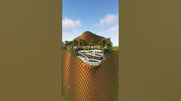 Minecraft: Modern Cliff Mansion | Timelapse | Tutorial | #shorts #builds #minecraft