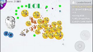 VIRUS WAR | LEGENDARY CRAZY SPLITRUN WITH RANDON TEAM - Agario mobile