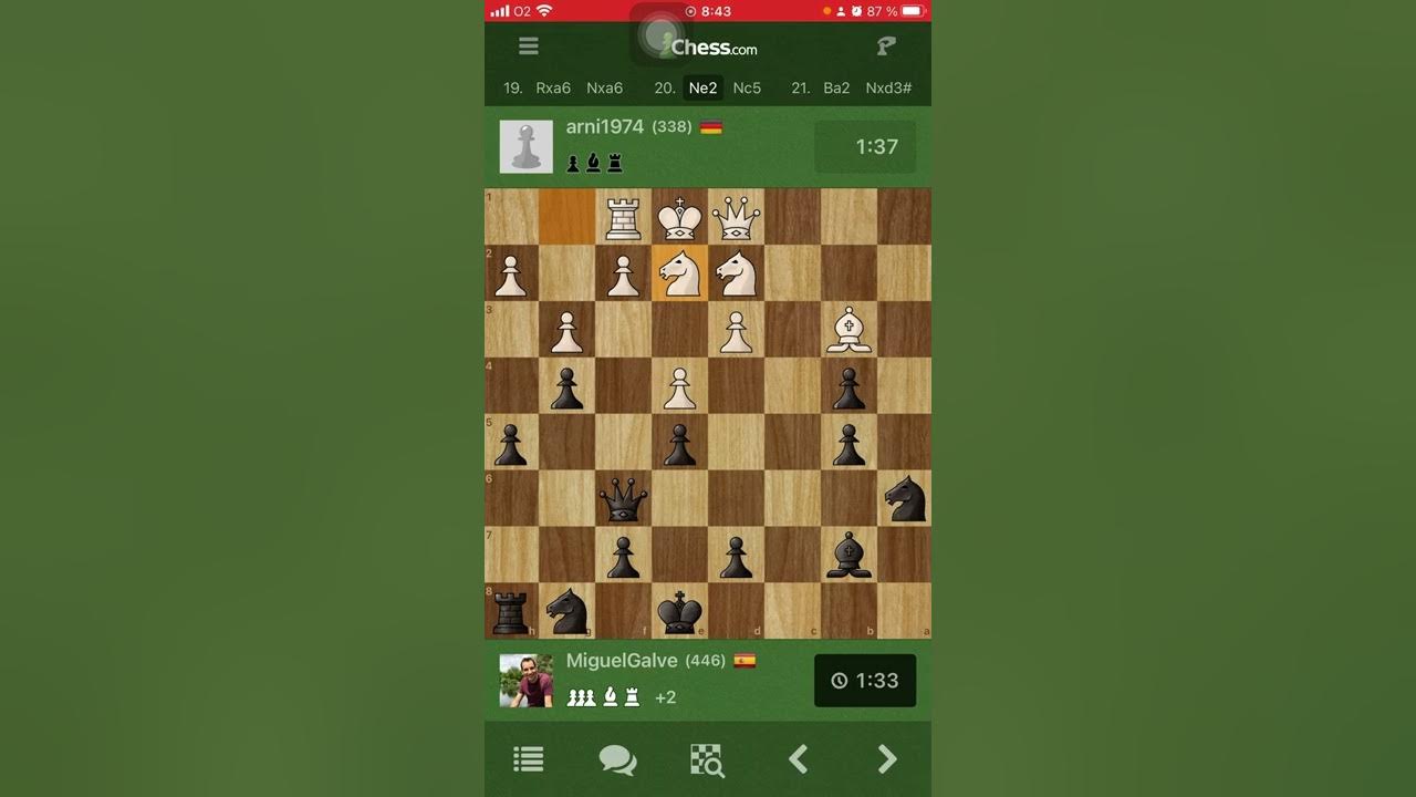 Rey ahogado en el ajedrez Ejemplo de jugada en una partida YouTube