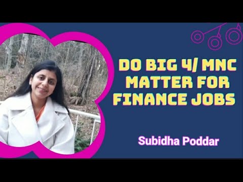 Do Big 4 or Big MNC Jobs matter for Finance Profile | Subidha Poddar | Start your career in Germany