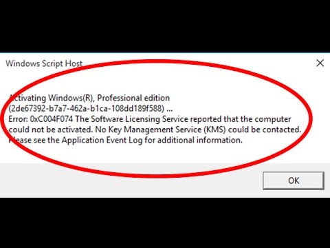 How To Fix Windows 10 Activation Error 0xc004f074-windows 10 Error Code 0xc004f074