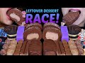 ASMR LEFTOVER DESSERT RACE! NUTELLA, HERSHEY&#39;S, KITKAT, FERRERO, OREO, PURPLE ICE CREAM, CHOCO CAKES