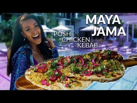 Maya Jama Tries A Posh Chicken Shish Kebab In Dubai  Hangin With