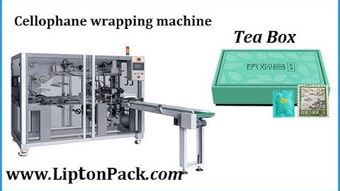 Automatic cellophane wrapping machine for USA tea box