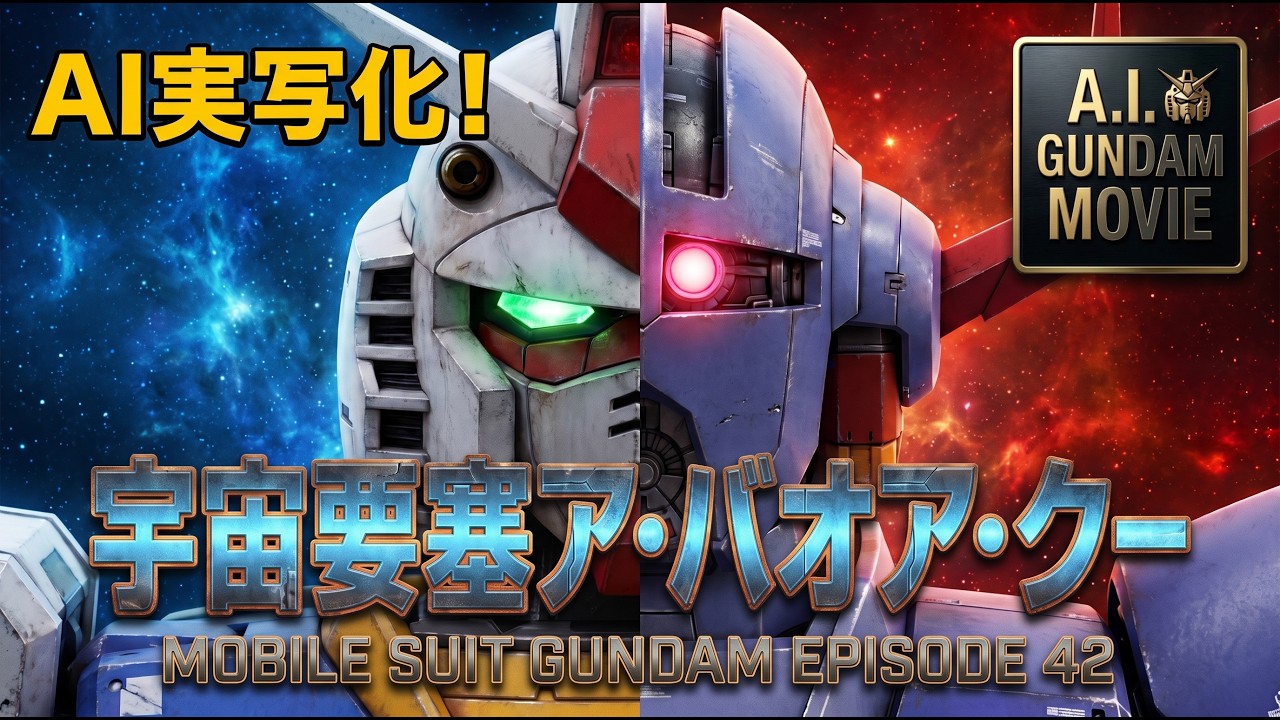 【AI実写化】 "宇宙要塞 ア・バオア・クー" 機動戦士ガンダム EP.42 AI GUNDAM MOVIE このガンプラ、動くぞ!