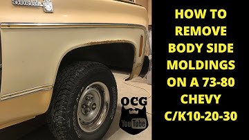 HOW TO REMOVE THE BODY SIDE MOLDING ON A 1973 1980 CHEVY C10 K10