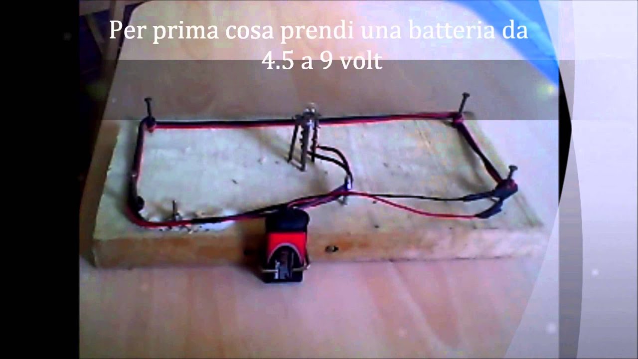Come costruire un circuito elettrico semplice. youtube Creare impianto elettrico