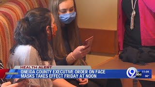 Oneida Co. executive order on face masks takes effect Friday at noon
