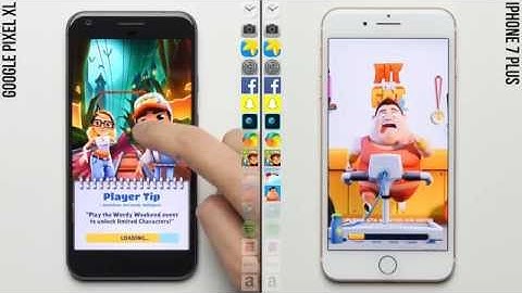 Google Pixel XL vs  iPhone 7 Plus Speed Test