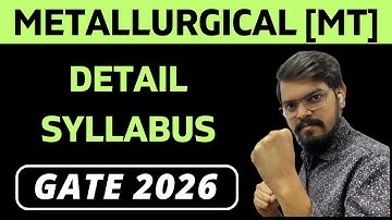 Engineering Mathematics| Detail Syllabus | METALLURGICAL ENGINEERING | MT | GATE 2026
