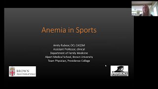 Anemia in Sports | National Fellow Online Lecture Series