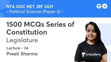 1500 MCQ Series of Constitution | Political Science | NTA UGC NET JRF 2021 | by Preeti Sharma