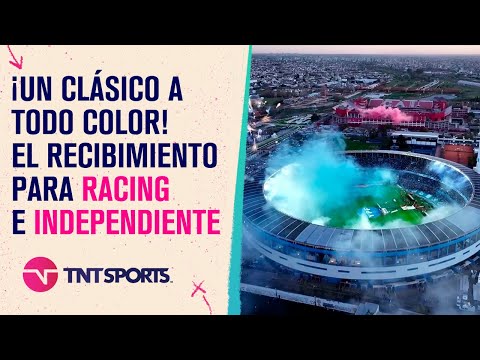 ¡A dos estadios! 🏟🔥 El espectacular recibimiento en el clásico entre #Racing e #Independiente