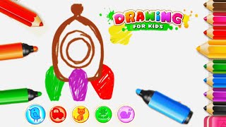 Drawing for Kids and Toddlers  [97]  Learn to draw in coloring games by Bini Bambini  - Part 1 screenshot 2