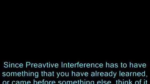 Proactive Interference
