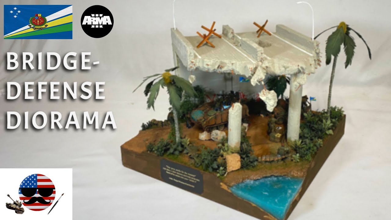 1/35 Bridge-Defense Diorama w/the Horizon Island Defense Force (HIDF ...