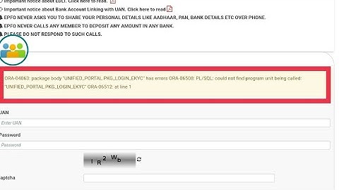ORA - 04063 : package body " UNIFIED_PORTAL.PKG_LOGIN_EKYC " has errors ORA - 06508 : PL / SQL :