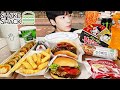 ASMR MUKBANG | 직접 만든 불닭볶음면 김치 라면 김밥 쉑쉑 버거 먹방 Shake Shack Burger AND FIRE NOODLES