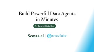 Build Powerful Data Agents in Minutes for your Snowflake Data | Sema4.ai Studio Tutorial