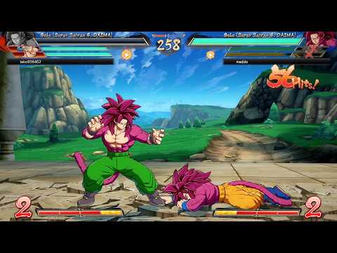 Gohan Adult vs Goku SS4 DAIMA (High Level Gameplay) Dragon Ball FighterZ