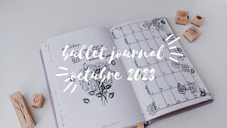 bullet journal octubre 2023 I minimalista, blanco y negro (eng sub) 🤍🖤