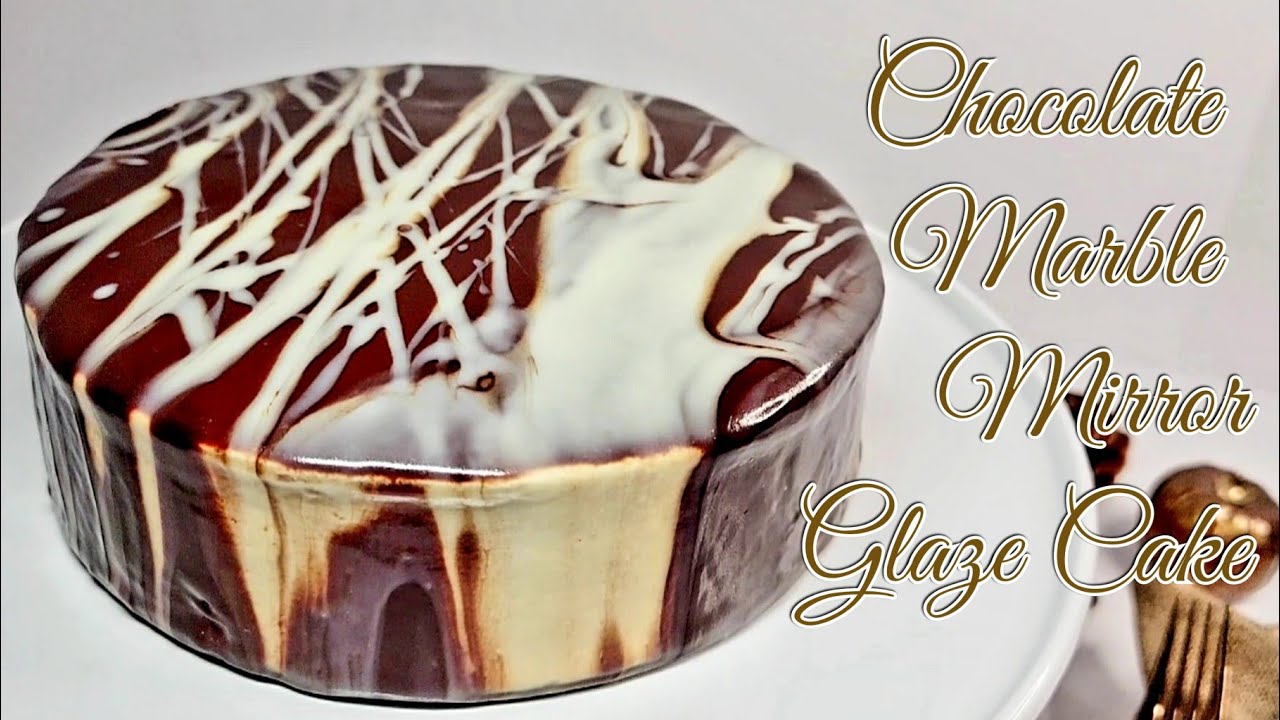 Chocolate Marble Cake with 4 ingredients mirror glaze cake recipe YouTube