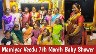 Nadhiya 7th Month Baby Shower | Mamiyar Veedu Baby Shower Celebration | Wife Pregnant |settu Nadhiya