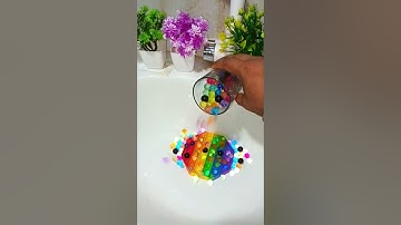 Satisfying Colouring Orbeez Balls reverse video #reverse #satisfying #orbeez