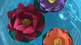 How To Make Floating Lotus Using Foam Sheet Diy Floating Lotus Beautiful Lotus Home Decor