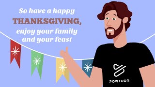 Happy Thanksgiving 2021 video template from Powtoon