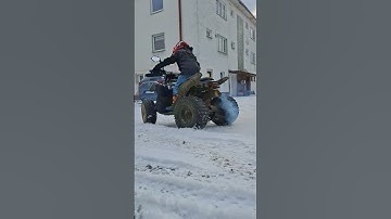 Polaris predator 90 cold start,drive in snow