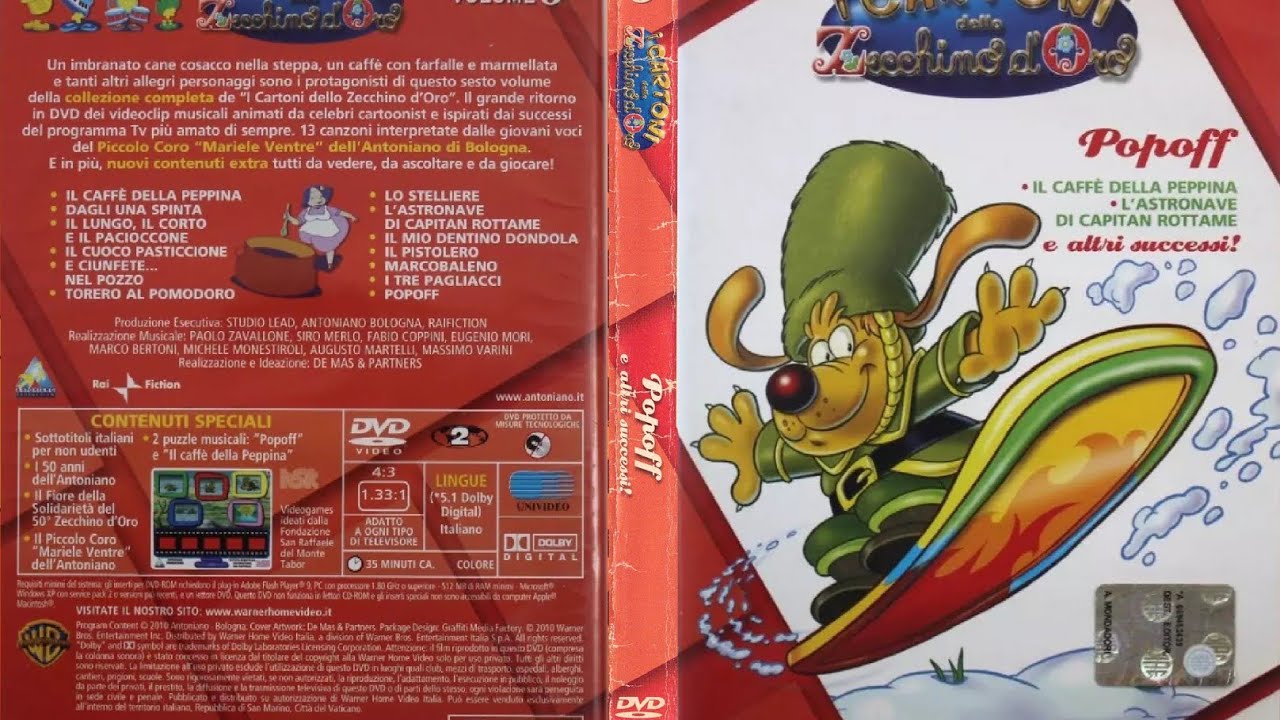 Apertura dvd i cartoni animati dello zecchino d'oro volume 6 popoff