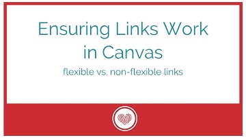 Ensuring the Links Work in Canvas
