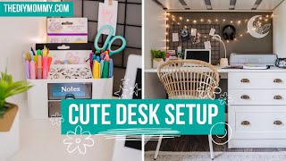 Cute Desk Decorating Ideas for an Aesthetic Homework Space with Cricut