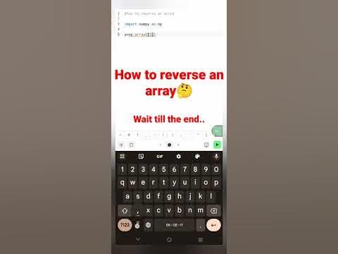 How to Reverse an array in python using flip function in python | Flip ...