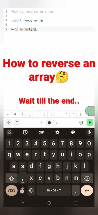 How to Reverse an array in python using flip function in python | Flip ...
