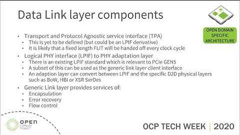 OCP 2020 Tech Week: An Open Chiplet Link Layer