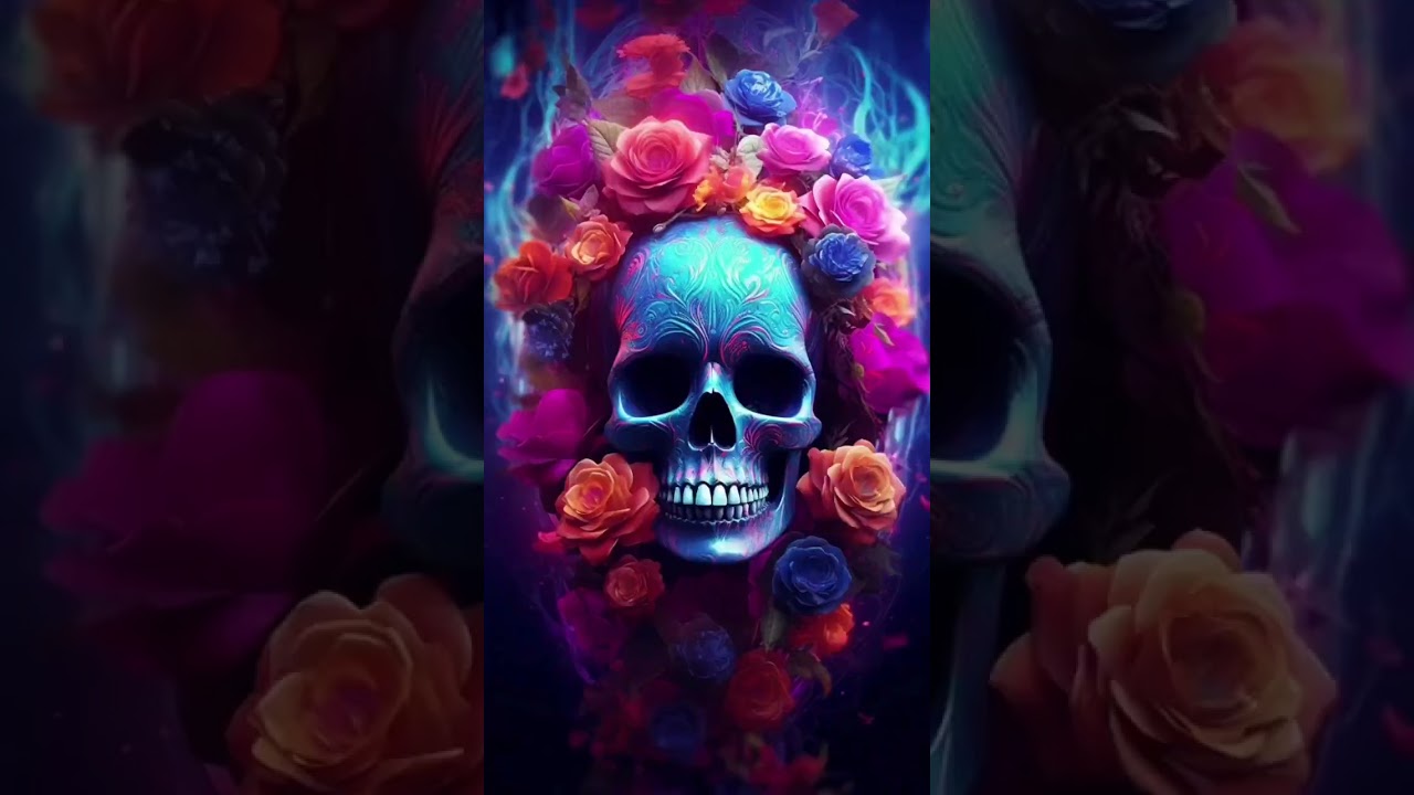 Wallpaper collection generated with ai - skull 