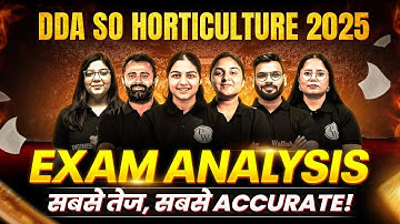 DDA SO Horticulture 2025 | DDA SO Horticulture Exam Analysis 2025 | DDA SO Paper Analysis