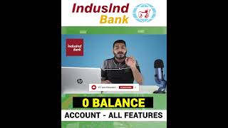 IndusInd Bank 0 Balance Savings Account #zerobalanceaccount #shorts