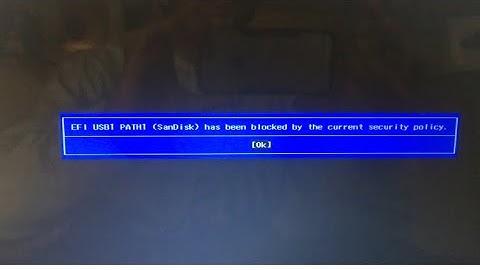 EFI USB1 PATH1 has been blocked by the current security policy