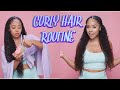 CURLY HAIR ROUTINE: Natural , Defined, Moisturized Curls