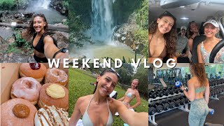 WEEKEND VLOG - waterfalls, girls trip, doughnuts + pull workout