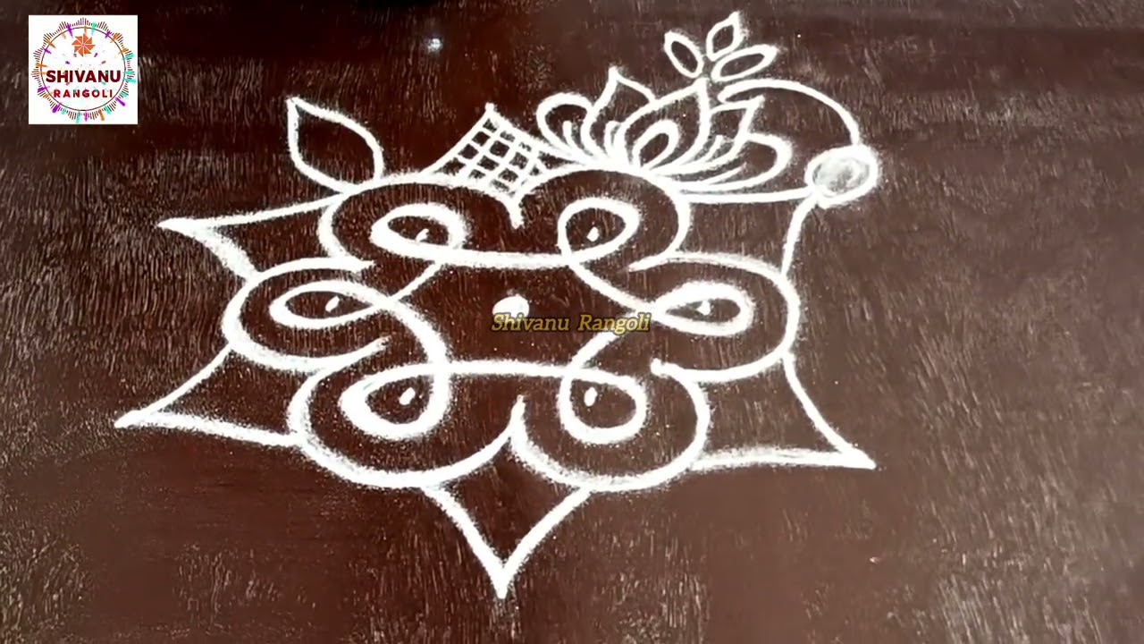 3x2 Dots Daily Use Rangoli | Lotus Design Rangoli | Easy Morning Muggulu | Every Day Beautiful Kolam