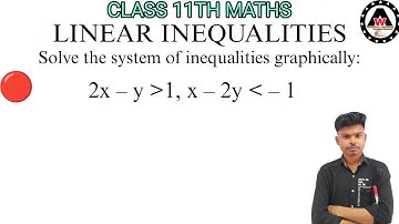 Solve the system of inequalities graphically 2x–y greater than 1,x–2y less than–1|| Worldeez Academy