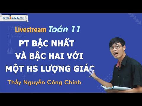 Video Phương trình bậc nhất và bậc hai đối với một hàm số... - youtube