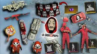 GLITCH ??  و أغراضه قبل نزوله و مجانا la casa de papel فري فاير | حصول على سكين