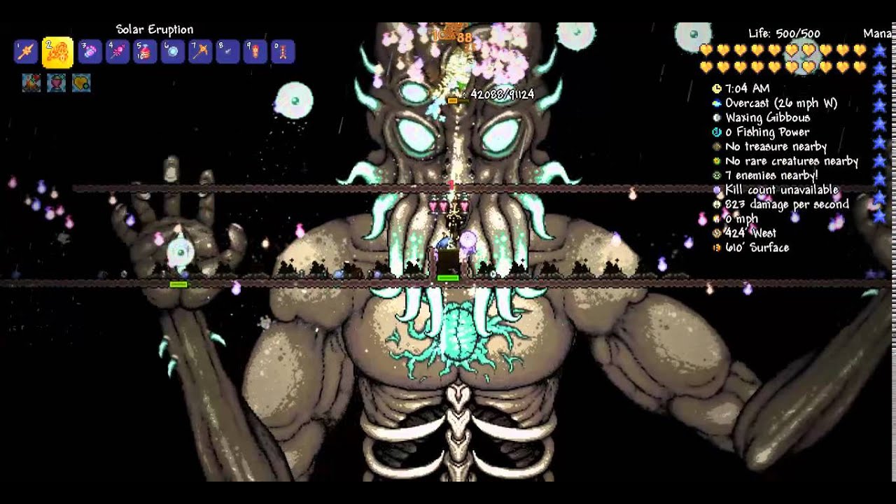 Terraria Expert Mode Moon Lord Boss Battle! YouTube