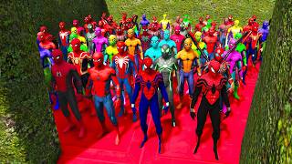 GTA 5: SPIDERMAN vs MINION in NEW RED MAZE (90  SPIDERMAN ESCAPE) – EPIC FUNNY RAGDOLL BATTLE! #163